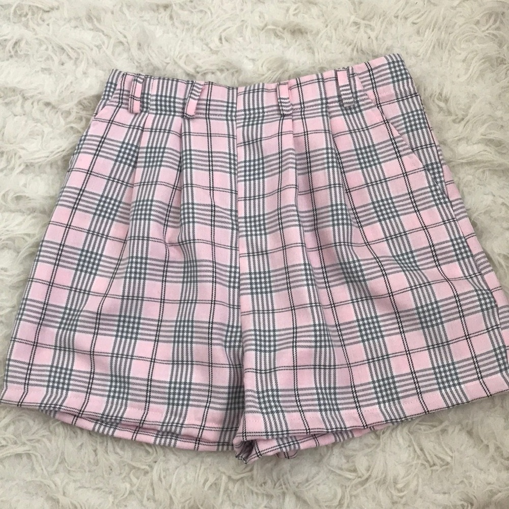 Plaid High Waisted Shorts